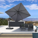 PURPLE LEAF Best Value Cantilever Patio Umbrella with Left-Right Tilt and 360° Swivel Outdoor Umbrellas