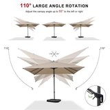 PURPLE LEAF Best Value Cantilever Patio Umbrella with Left-Right Tilt and 360° Swivel Outdoor Umbrellas