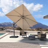 PURPLE LEAF Best Value Cantilever Patio Umbrella with Left-Right Tilt and 360° Swivel Outdoor Umbrellas