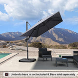 PURPLE LEAF Best Value Cantilever Patio Umbrella with Left-Right Tilt and 360° Swivel Outdoor Umbrellas