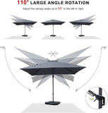 PURPLE LEAF Best Value Cantilever Patio Umbrella with Left-Right Tilt and 360° Swivel Outdoor Umbrellas