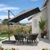 PURPLE LEAF Patio Outdoor Large Umbrella Square and Rectangular Cantilever Yard Sun Umbrellas