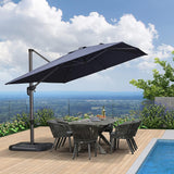 PURPLE LEAF Patio Outdoor Large Umbrella Square and Rectangular Cantilever Yard Sun Umbrellas