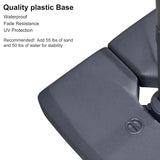 PURPLE LEAF Grey Patio Cantilever Umbrella Base ZY05ALFGYBS-75