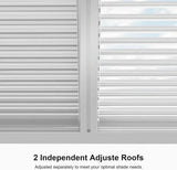 PURPLE LEAF Athena Louvered Pergola white Outdoor Aluminum Pergola with Shutter Wall Adjustable Gazebo Rainproof for Patio Deck Garden