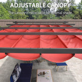 PURPLE LEAF Outdoor Pergola with Retractable Canopy Aluminum Shelter for Porch Garden Beach Shade Pavilion Pergola Modern Backyard Deck
