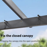 PURPLE LEAF Outdoor Pergola with Retractable Canopy Aluminum Shelter for Porch Garden Beach Shade Pavilion Pergola Modern Backyard Deck
