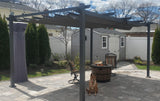 PURPLE LEAF Outdoor Pergola with Retractable Canopy Aluminum Shelter for Porch Garden Beach Shade Pavilion Pergola Modern Backyard Deck