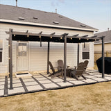 PURPLE LEAF Outdoor Pergola with Retractable Canopy Aluminum Shelter for Porch Garden Beach Shade Pavilion Pergola Modern Backyard Deck