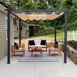 PURPLE LEAF Outdoor Retractable Pergola Shade Cover - Durable Fabric Canopy Replacement Top for Decks and Porches Only Fit PURPLE LEAF Pegola