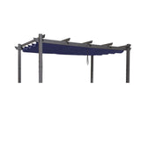 PURPLE LEAF Outdoor Retractable Pergola Shade Cover - Durable Fabric Canopy Replacement Top for Decks and Porches Only Fit PURPLE LEAF Pegola