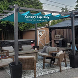 PURPLE LEAF Outdoor Retractable Pergola Shade Cover - Durable Fabric Canopy Replacement Top for Decks and Porches Only Fit PURPLE LEAF Pegola