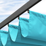 PURPLE LEAF Outdoor Retractable Pergola Shade Cover - Durable Fabric Canopy Replacement Top for Decks and Porches Only Fit PURPLE LEAF Pegola