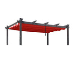 PURPLE LEAF Outdoor Retractable Pergola Shade Cover - Durable Fabric Canopy Replacement Top for Decks and Porches Only Fit PURPLE LEAF Pegola