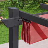 PURPLE LEAF Outdoor Retractable Pergola Shade Cover - Durable Fabric Canopy Replacement Top for Decks and Porches Only Fit PURPLE LEAF Pegola