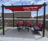 PURPLE LEAF Outdoor Retractable Pergola Shade Cover - Durable Fabric Canopy Replacement Top for Decks and Porches Only Fit PURPLE LEAF Pegola