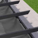 PURPLE LEAF Outdoor Retractable Pergola Shade Cover - Durable Fabric Canopy Replacement Top for Decks and Porches Only Fit PURPLE LEAF Pegola