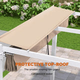 PURPLE LEAF Outdoor Retractable Pergola with Double Sun Shade Canopy White Heavy-Duty Aluminum Pergola Patio Modern Pergola for Garden Deck Backyard