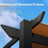 PURPLE LEAF Outdoor Retractable Pergola with Sun Shade Canopy Patio Aluminum Pergola With Curtains