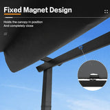 PURPLE LEAF Outdoor Retractable Pergola with Sun Shade Canopy Patio Aluminum Pergola for Garden