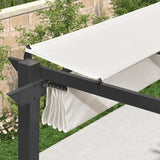 PURPLE LEAF Outdoor Retractable Pergola with Sun Shade Canopy Patio Aluminum Pergola for Garden