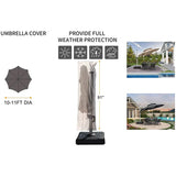 PURPLE LEAF Patio Cantilever Umbrella Tan Cover with Zipper