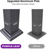 PURPLE LEAF Caesar Outdoor Louvered Pergola Patio Sun Shade Shelter with Adjustable Hardtop Patio Pergola Gray Frame White Roof