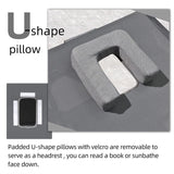 PURPLE LEAF Patio Tanning Chaise Lounge Chair Set with Face Down Hole
