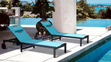 PURPLE LEAF Patio Tanning Chaise Lounge Chair Set with Face Down Hole