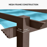 PURPLE LEAF Pergola Outdoor Retractable Metal Pergola with Canopy Patio Pergola with Shade Cover for Garden Pool Yard Beach Deck