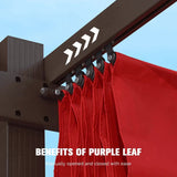 PURPLE LEAF Pergola Outdoor Retractable Metal Pergola with Canopy Patio Pergola with Shade Cover for Garden Pool Yard Beach Deck