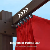 PURPLE LEAF Bronze Pergola Outdoor Retractable Metal Pergola with Canopy with Shade Cover With Curtains