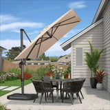 PURPLE LEAF Patio Outdoor Large Umbrella Square and Rectangular Cantilever Yard Sun Umbrellas