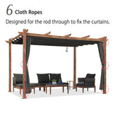 PURPLE LEAF Retractable Outdoor Curtains for Pergola, Gazebo, and More: Enjoy Your Outdoor Space in Comfort