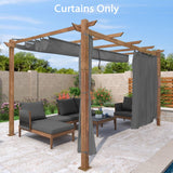 PURPLE LEAF Retractable Outdoor Curtains for Pergola, Gazebo, and More: Enjoy Your Outdoor Space in Comfort