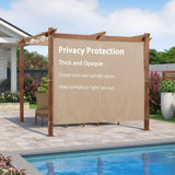 PURPLE LEAF Retractable Outdoor Curtains for Pergola, Gazebo, and More: Enjoy Your Outdoor Space in Comfort