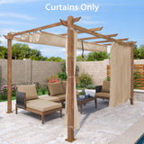 PURPLE LEAF Retractable Outdoor Curtains for Pergola, Gazebo, and More: Enjoy Your Outdoor Space in Comfort