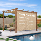 PURPLE LEAF Retractable Outdoor Curtains for Pergola, Gazebo, and More: Enjoy Your Outdoor Space in Comfort