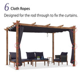 PURPLE LEAF Retractable Outdoor Curtains for Pergola, Gazebo, and More: Enjoy Your Outdoor Space in Comfort