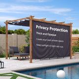PURPLE LEAF Retractable Outdoor Curtains for Pergola, Gazebo, and More: Enjoy Your Outdoor Space in Comfort