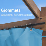 PURPLE LEAF Retractable Outdoor Curtains for Pergola, Gazebo, and More: Enjoy Your Outdoor Space in Comfort