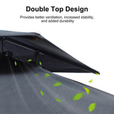 PURPLE LEAF UV50+ Fade Resistant Cantilever Umbrella, Patio Umbrellas with Base