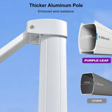 PURPLE LEAF Morden White Outdoor Umbrella Premium Aluminum Patio Cantilever Pool Sun Umbrellas