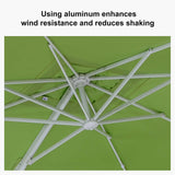 PURPLE LEAF Morden White Outdoor Umbrella Premium Aluminum Patio Cantilever Pool Sun Umbrellas