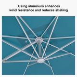 PURPLE LEAF Morden White Outdoor Umbrella Premium Aluminum Patio Cantilever Pool Sun Umbrellas