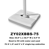 PURPLE LEAF OPEN BOX White Patio Cantilever Umbrella Base ZY02XBBS