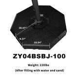 PURPLE LEAF Cantilever Umbrella Weighted Base ZY04BSBJ-100