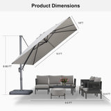 PURPLE LEAF UV Resistant Patio Umbrella Affordable Outdoor Umbrella with Base