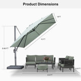 PURPLE LEAF UV Resistant Patio Umbrella Affordable Outdoor Umbrella with Base