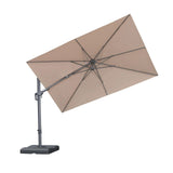 PURPLE LEAF UV Resistant Patio Umbrella with Base, Left-Right Tilt & 360° Swivel